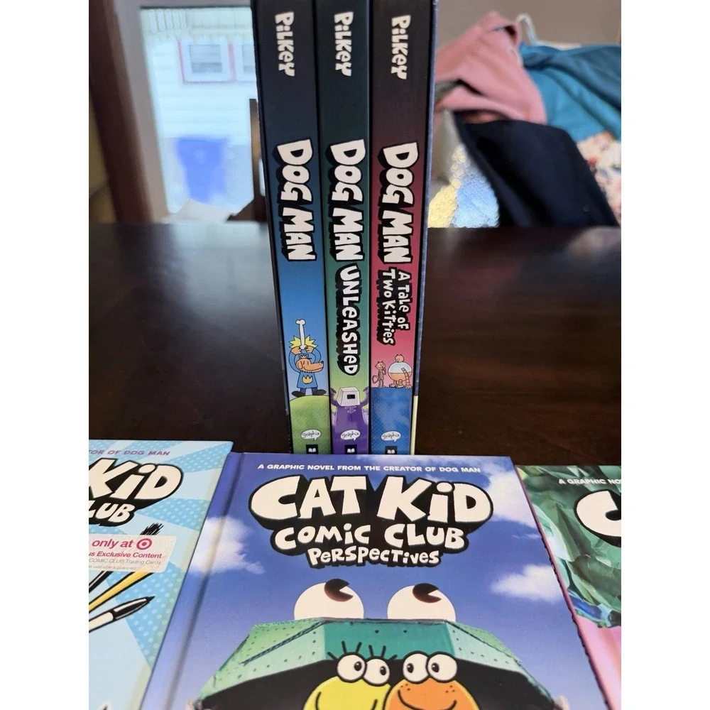 Dav Pilkey Lot of 11 Hardcover Dog Man Cat Kid books